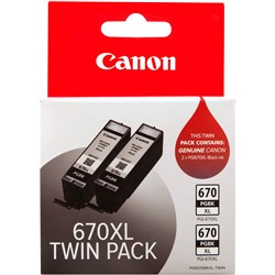 Canon Pgi670Xl Black Twin Pack