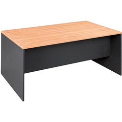 OM DESK W1500 x D750 x H720mm Beech Charcoal