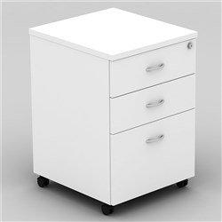 Om Mobile Pedestal 1 Filing 2 Stationery Drawers White
