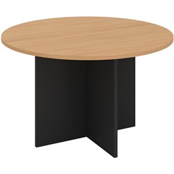 Om Round Meeting Table D1200 X H720Mm Beech Charcoal