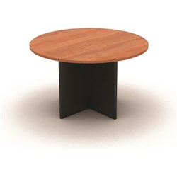Om Round Meeting Table D900 X H720Mm Cherry Charcoal