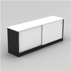 Om Credenza W1500 X D450 X H720Mm White Charcoal