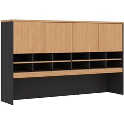 Om Hutch W1800 X D370 X H1080Mm Beech Charcoal