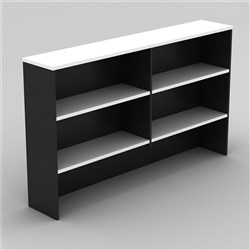 Om Hutch W1800 X D325 X H1080Mm White Charcoal