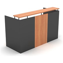 Om Reception Counter W1800 X D750 X H1100Mm Cherry Charcoal