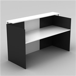 Om Reception Counter W 1800 X D 750 X H 1150Mm White/Charcoal