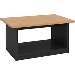 Om Coffee Table W900 X D600 X H450Mm Beech Charcoal