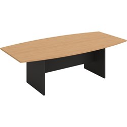 Om Boardroom Table Base W2400 X D1200 X H720Mm Beech Charcoal