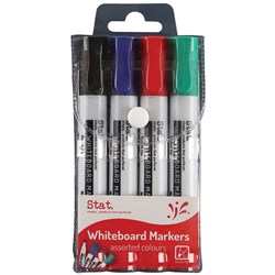 Stat Whiteboard Marker Wallet 4 Assorted