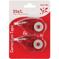 STAT CORRECTION TAPE 5MM X 8M PACK OF 2