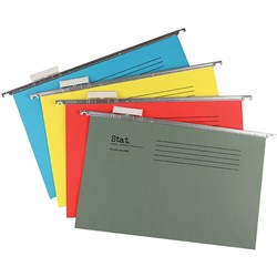 Stat Suspension Files F/C Assorted Colours Pk20