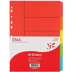 Stat Divider 5 Tab A4 Manilla Bright