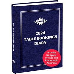 DIARY TABLE BOOKINGS ZIONS ''2024''