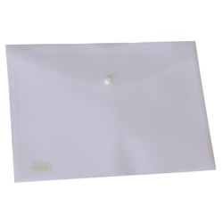 Stat Document Wallet With Button A4 Pp Clear 10Pk