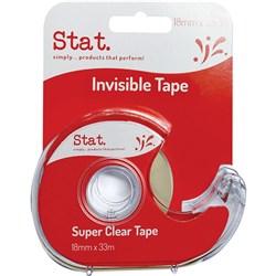 STAT TAPE INVISIBLE 18MM*33M ON DISPENSER