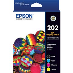 Epson Ink Cartridge 202 Value Pack 4 Colours