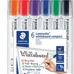 Staedtler Whiteboard Marker 341 Bullet Compact Assorted Wallet Of 6