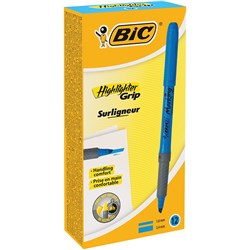 Bic Briteliner Highlighter Chisel Blue Pack Of 12