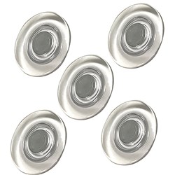 VISIONCHART GLASSBOARD SUPER MAGNETS 30mm White Pack of 5