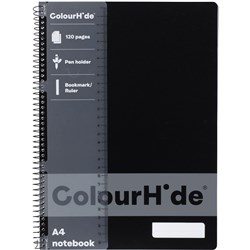 COLOURHIDE NOTEBOOK A4 120 Page Black