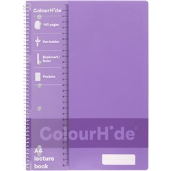 COLOURHIDE NOTEBOOK A4 Lecture 140 Page Purple