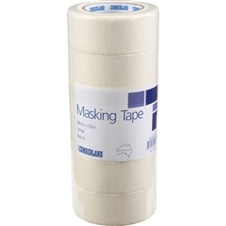 Cumberland Masking Tape 48Mmx50M White Pack Of 6