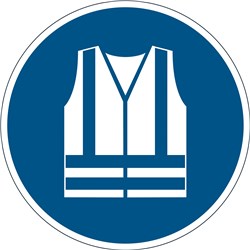 DURABLE SAFETY SIGN - USE DURABLE SAFETY VEST Blue