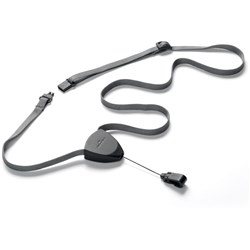 Durable Lanyard Flex With Badge Reel Black Pack Of 10