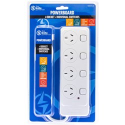 The Brute Power Co. Powerboard 4 Socket &  Individual Switch