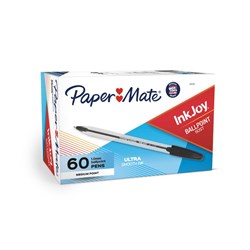 Papermate 50 Inkjoy Ballpoint Pen 1.0Mm Black Box Of 60
