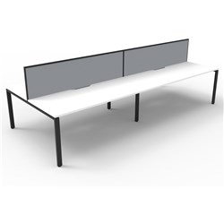 Deluxe Rapid Infinity 2 Sided Workstation 4 Person 3000Wx 1530Dx1200Mmh Nw/Bl Profile