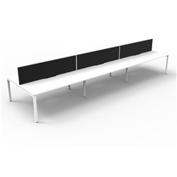 Deluxe Rapid Infinity 2 Sided Workstation 6 Person 5400Wx 1530Dx1200Mmh Nw/Ws Profile