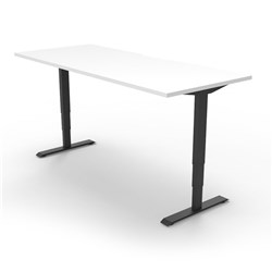 Boost Height Adjustable Workstation 1200Wx750Dx1250Mmh Natural White/Black