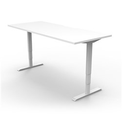 Boost Height Adjustable Workstation 1200Wx750Dx1250Mmh Natural White/White