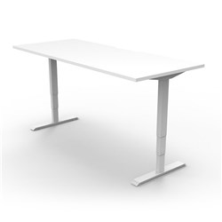 Boost Height Adjustable Workstation 1500Wx750Dx1250Mmh Natural White/White