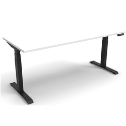Boost Height Adjustable Workstation 1800Wx750Dx1250Mmh Natural White/Black