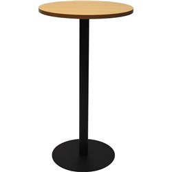 Rapidline Circular Dry Bar Table 600Mm Dia Disc Base Beech With Black