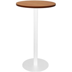 Rapidline Circular Dry Bar Table 600Mm Dia Disc Base Cherry With White Satin