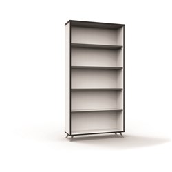 Radid Infinity Bookcase 900Wx315Dx1800Mmh Natural White With Black