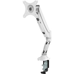 Rapidline Exectuive Gas Spring Single Monitor Arm White