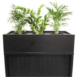 Go Tambour Planter Box 900Mmw Black