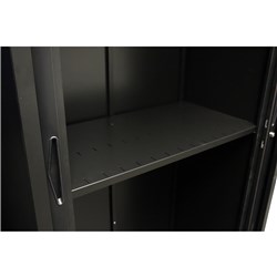 Go Tambour Slotted Shelf 900Mmw Black