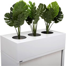 Go Tambour Planter Box 900Mmw White