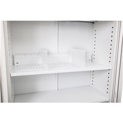 Go Tambour Slotted Shelf 900Mmw White