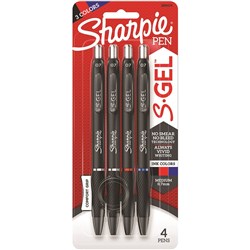 Sharpie Gel Pen Retractable 0.7Mm Business Assorted Pk 4