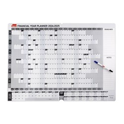 Sasco Financial Year Wall Planner 870X610Mm Grey