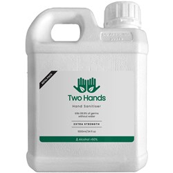 Two Hands Hand Sanitiser 1L Gel Refill 60% Alcohol 