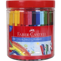 Faber-Castell Connector Marker Assorted Tub of 100 