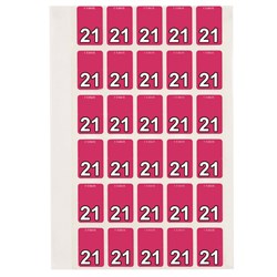 Avery Top Tab 21 Year Code Label 20x30mm Magenta Pack of 150