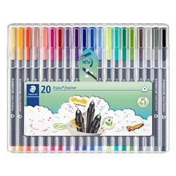 Staedtler 334 Triplus Fineliners Super Fine 0.3Mm Assorted Wallet Of 40